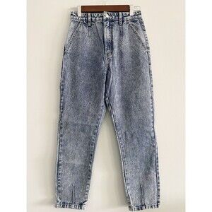 Twiin Jeans Womens Size XS Acid Wash 100% Cotton Pleated Front